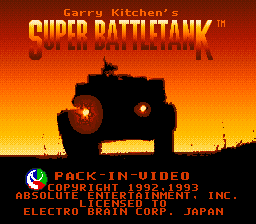 Super Battletank (Japan) Title Screen